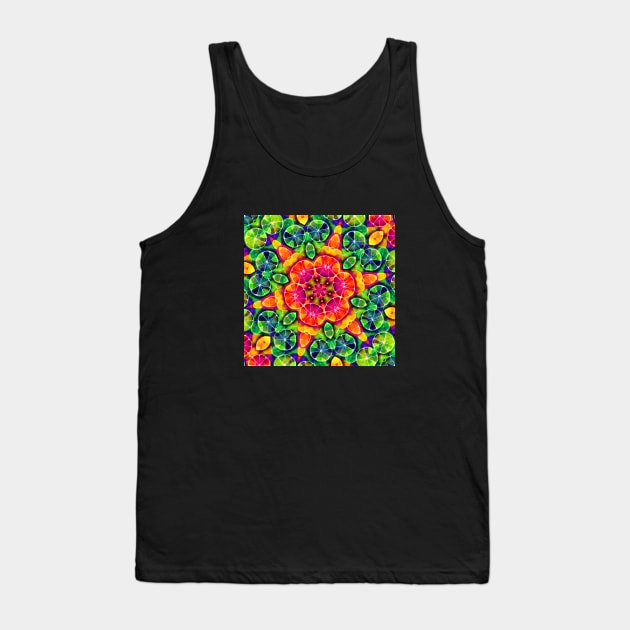 Citrus Jumble - Kaleidoscope Tank Top by ArtistsQuest